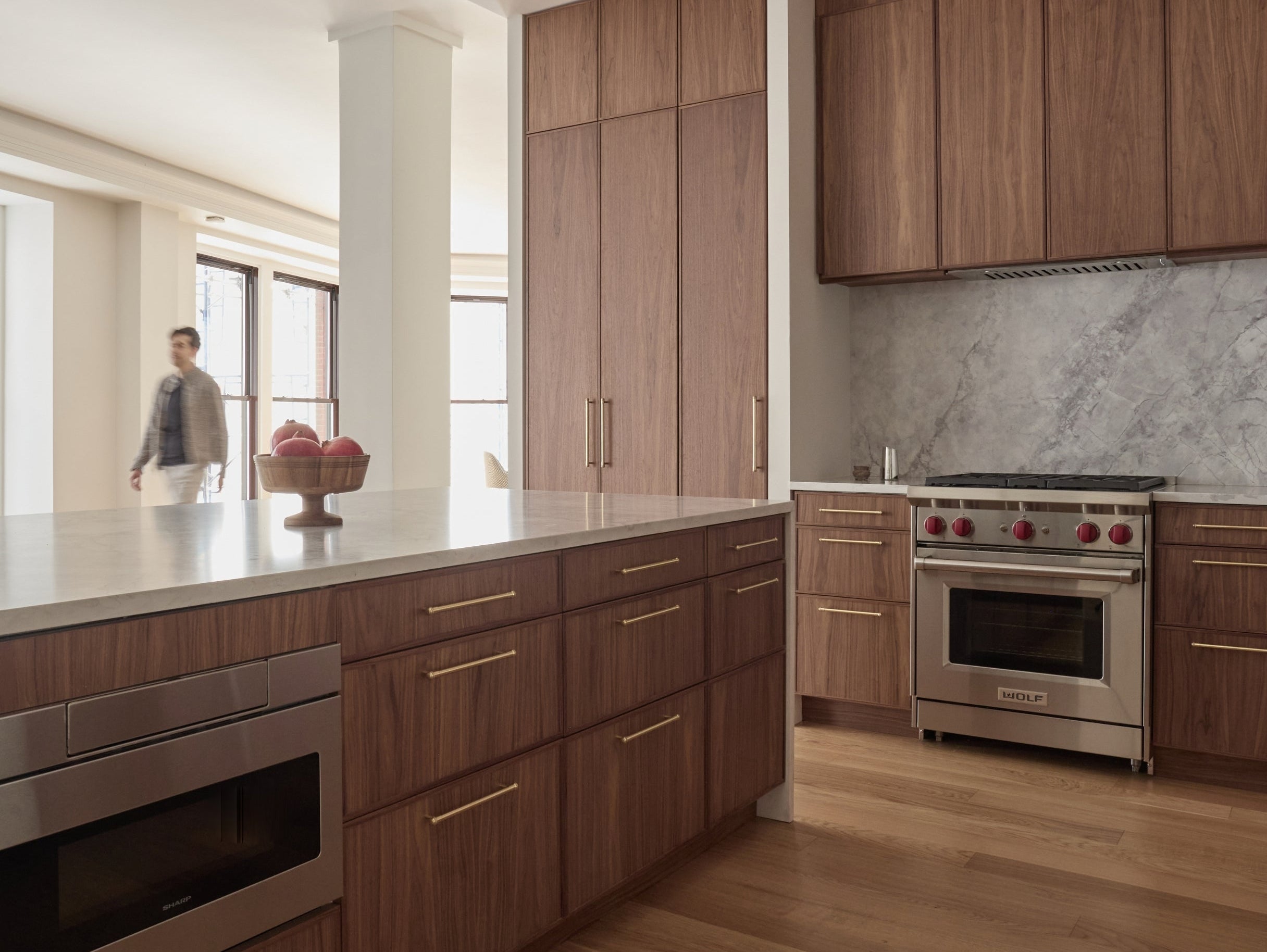 A Walnut kitchen inside a piece of New York history.