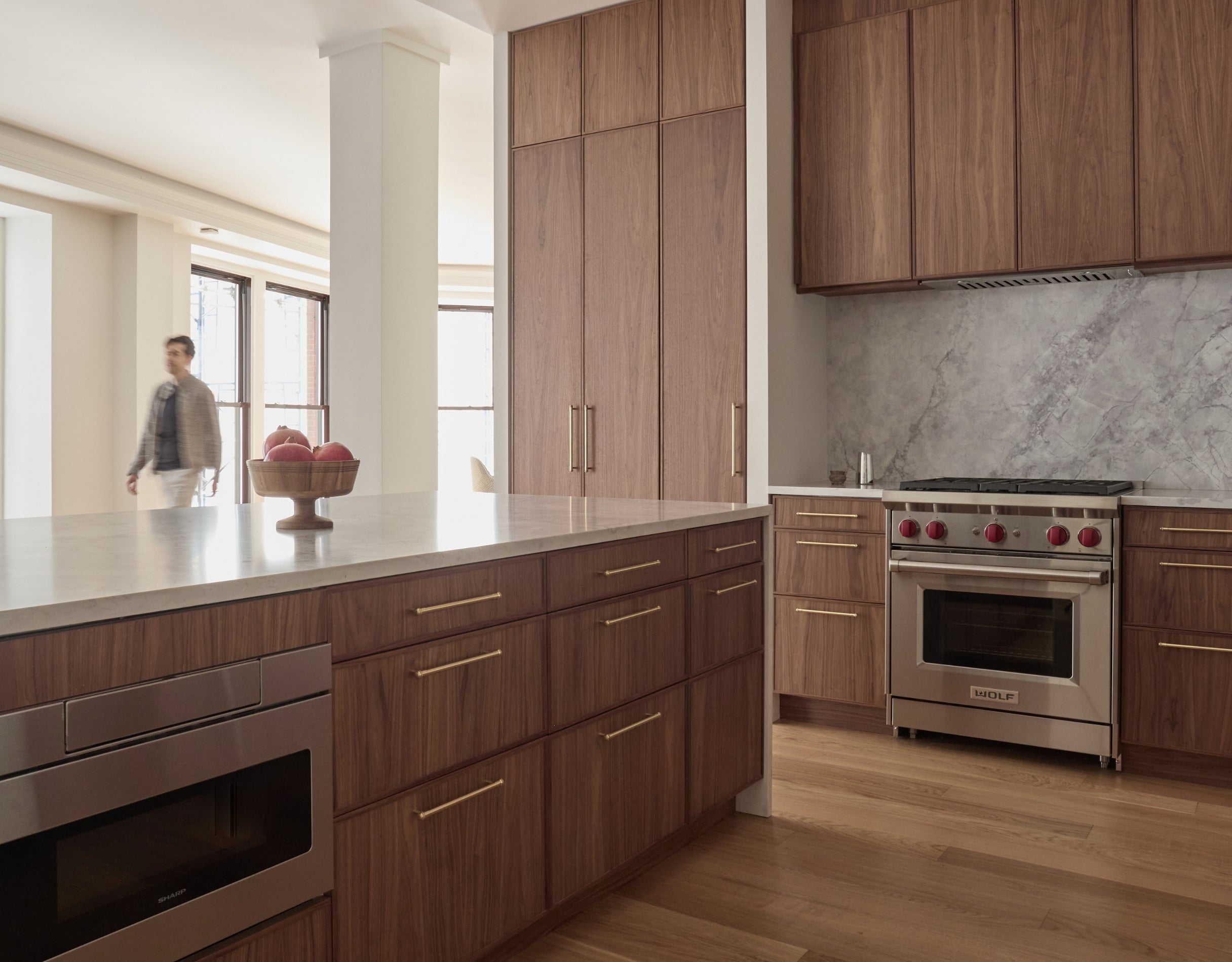 A Walnut kitchen inside a piece of New York history.